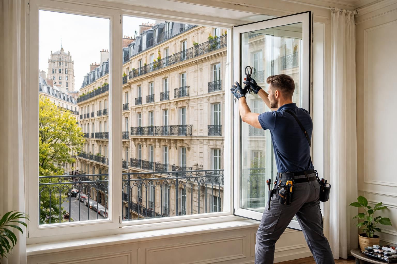 vitrier à paris 19 spécialisé dans la pose de double vitrage et la rénovation de baies vitrées, pour des fenêtres isolantes et esthétiques.