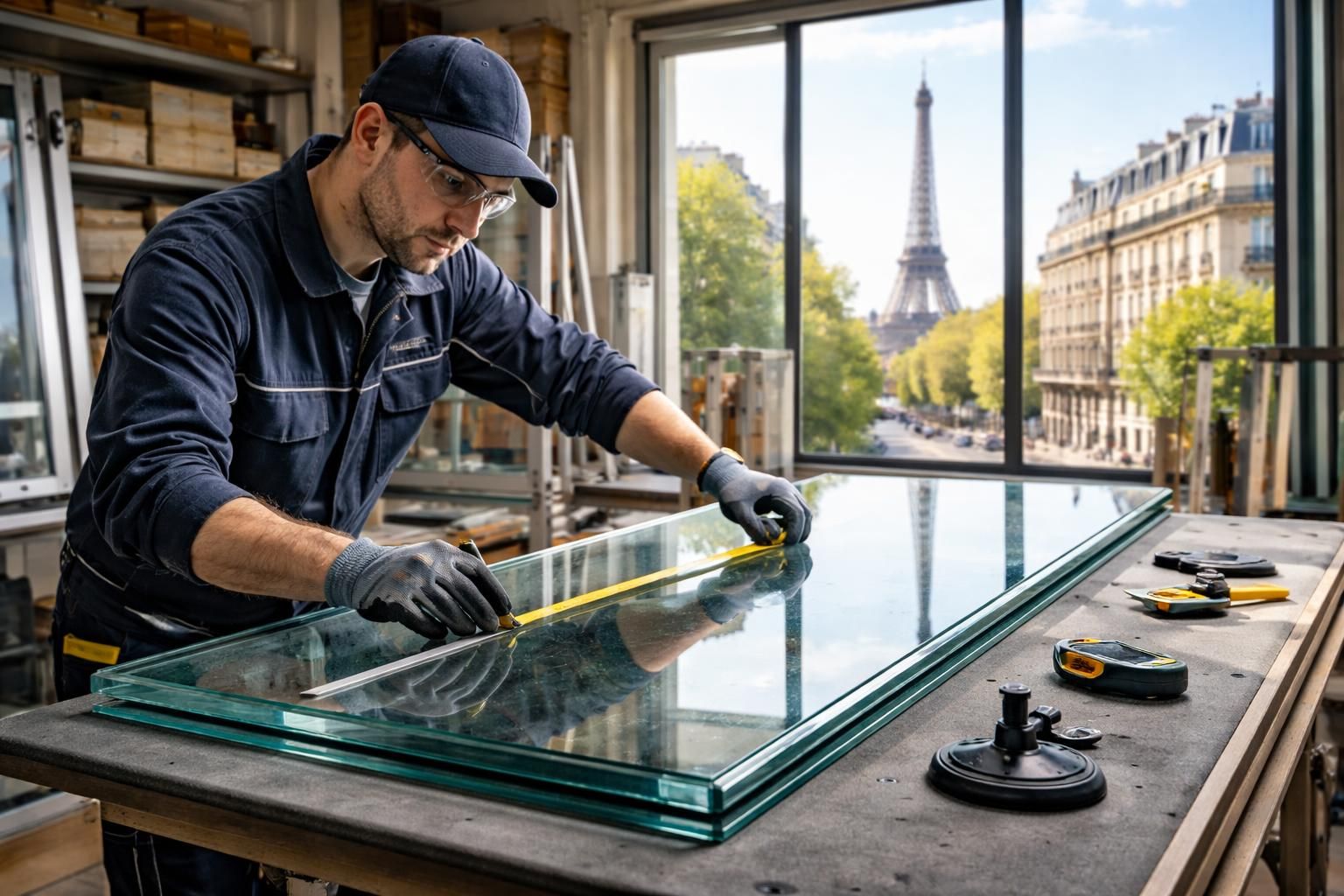 découvrez notre service de double vitrage sur mesure à paris. commandez vos vitres parfaitement ajustées au millimètre pour une isolation optimale et un confort accru.
