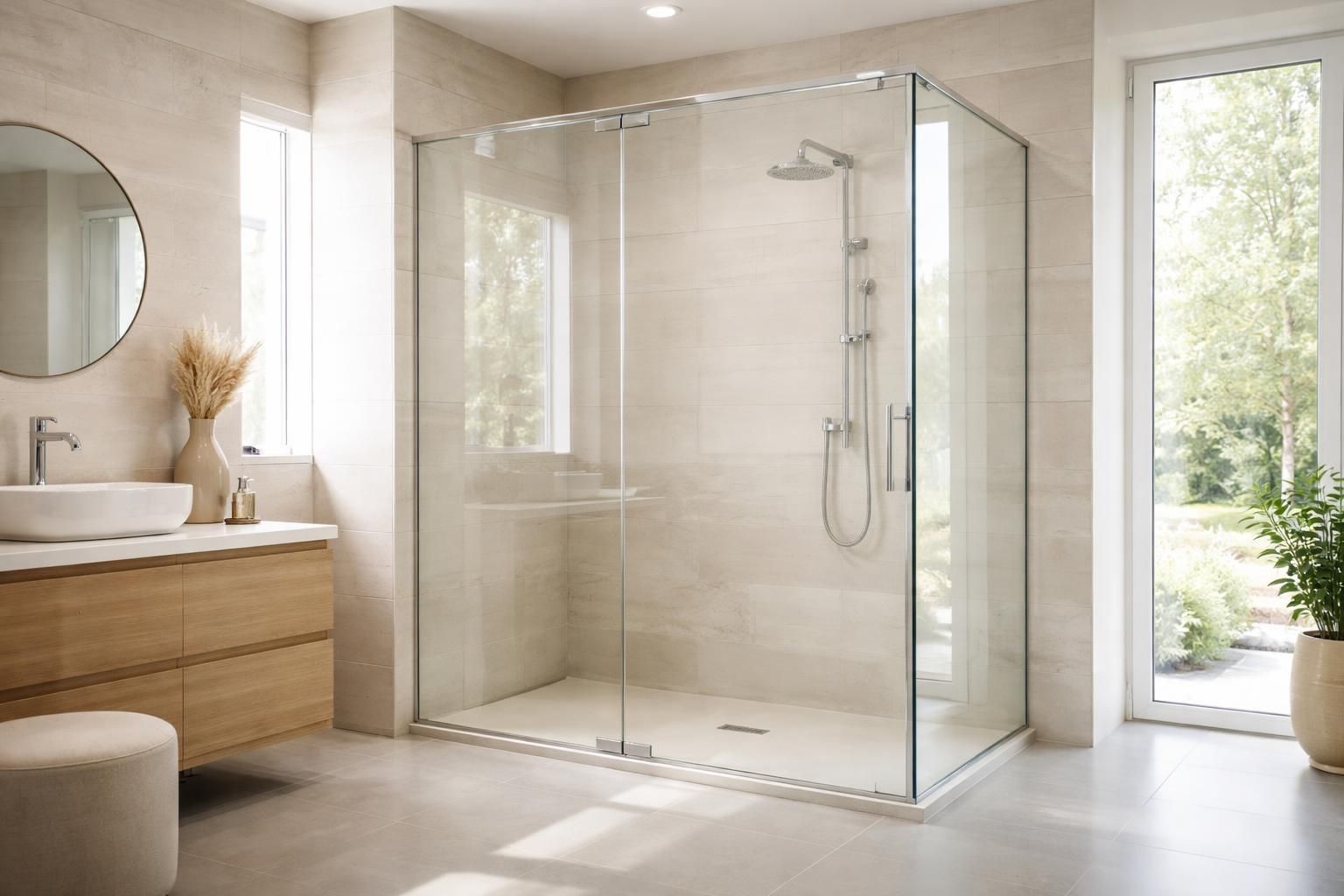 découvrez notre miroiterie en essonne (91) spécialisée dans les parois de douche sur-mesure, alliant qualité, esthétisme et durabilité pour votre salle de bain.